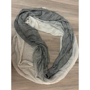 NY & Co lightweight infinity scarf silver metallic gradation ombre